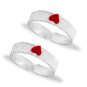 Taraash toe rings for women silver