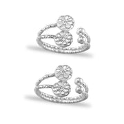 Taraash toe ring in silver