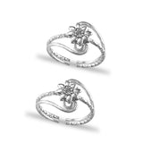 Taraash toe rings for women silver