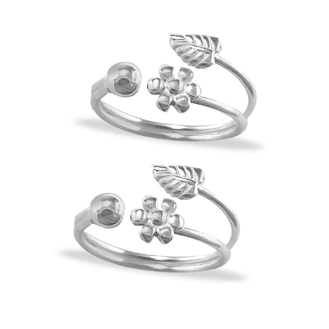 Taraash toe rings for women silver