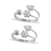 Taraash toe rings for women silver