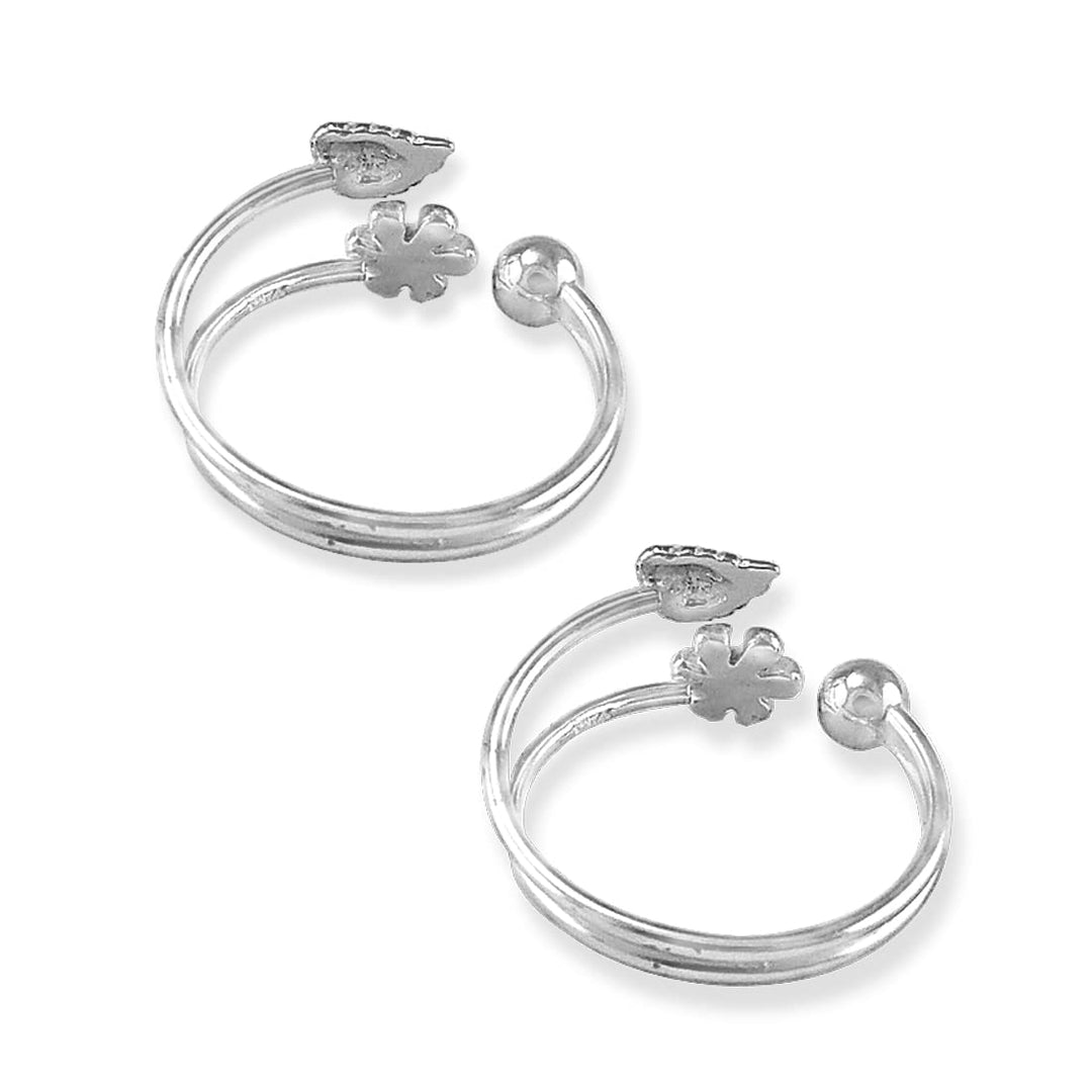 Taraash toe ring of silver