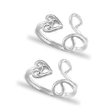 Taraash toe rings for women silver