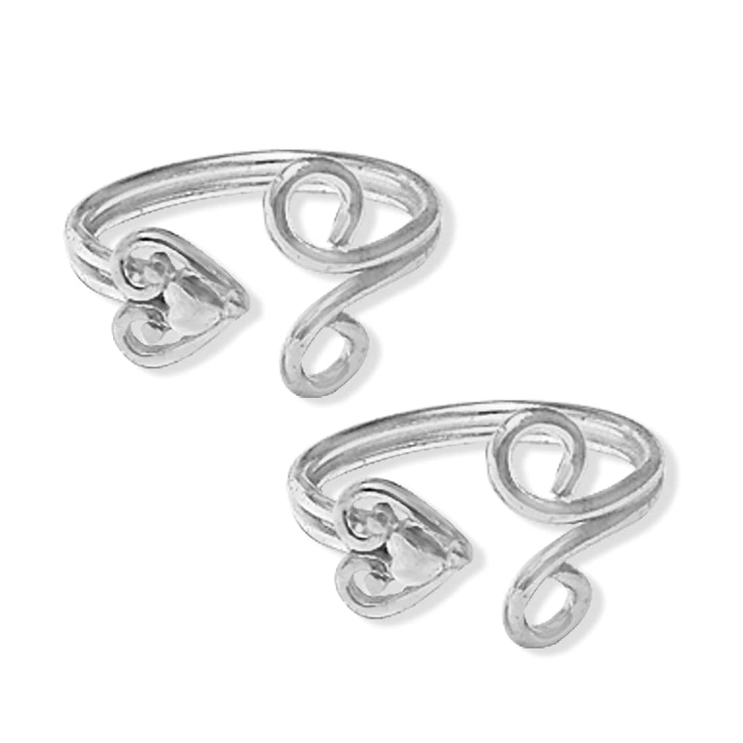 Taraash leg rings women silver