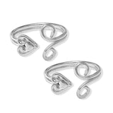 Taraash leg rings women silver