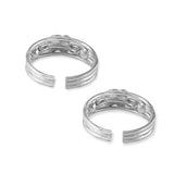 Taraash silver toe rings for women