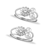 Taraash toe rings for women silver