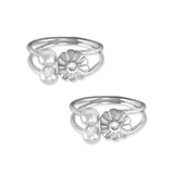 Taraash toe rings for women silver