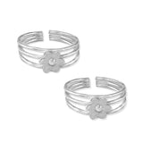 Taraash silver toe ring for women