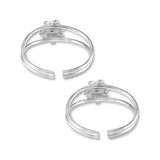 Taraash silver toe rings for women