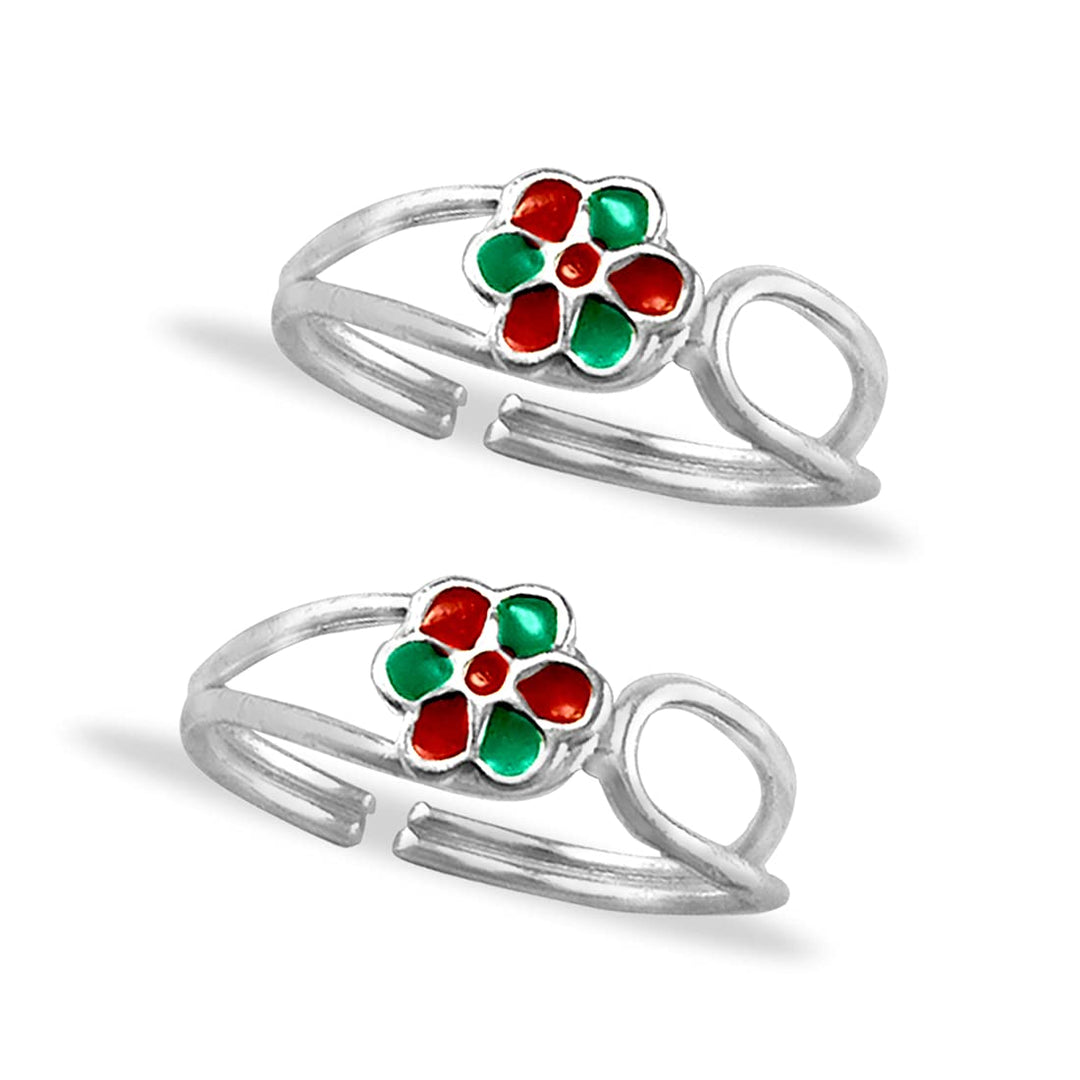 Taraash toe rings for women silver