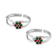 Taraash toe ring for women silver