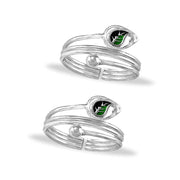 Taraash 925 Sterling Stylish Silver Mettelu For Women | Leaf Toe Ring |Silver Leg Ring For Women