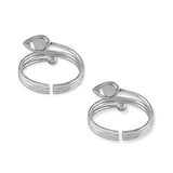 Taraash 925 Sterling Stylish Silver Mettelu For Women | Leaf Toe Ring |Silver Leg Ring For Women