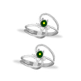 Taraash toe rings for women silver