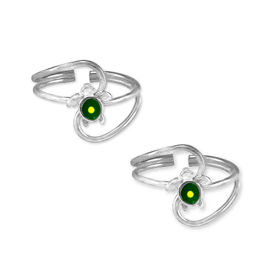 Taraash toe rings for women silver