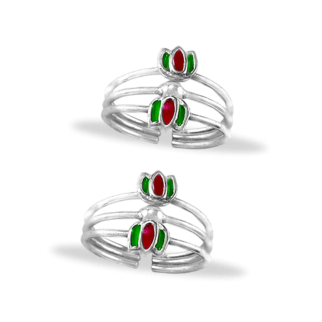 Taraash 925 Sterling Lotus Silver Chutki For Women | Chandi Jodve | Pure Silver Toe Ring