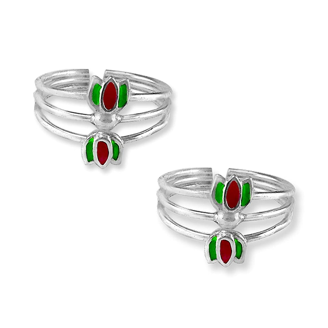 Taraash 925 Sterling Lotus Silver Chutki For Women | Chandi Jodve | Pure Silver Toe Ring