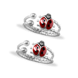 Taraash toe rings for women silver