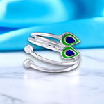 Load image into Gallery viewer, 925 Sterling Silver Enamel Pear Drop Adjustable Single Toe Ring for Women
