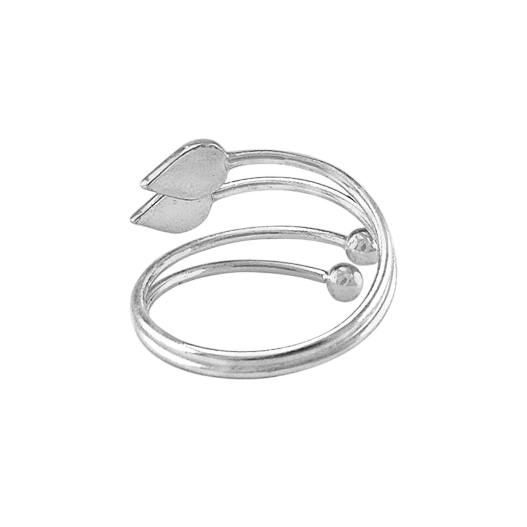 925 Sterling Silver Enamel Pear Drop Adjustable Single Toe Ring for Women