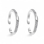 Load image into Gallery viewer, 925 Sterling Silver Leaf Design with CZ Toe Ring for Women
