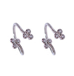 Load image into Gallery viewer, 925 Sterling Silver Floral CZ Adjustable Toe Ring for Women
