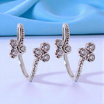 Load image into Gallery viewer, 925 Sterling Silver Floral CZ Adjustable Toe Ring for Women
