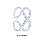 Load image into Gallery viewer, 925 Sterling Silver Criss-Cross Design Adjustable Toe Ring for Women