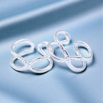 Load image into Gallery viewer, 925 Sterling Silver Criss-Cross Design Adjustable Toe Ring for Women