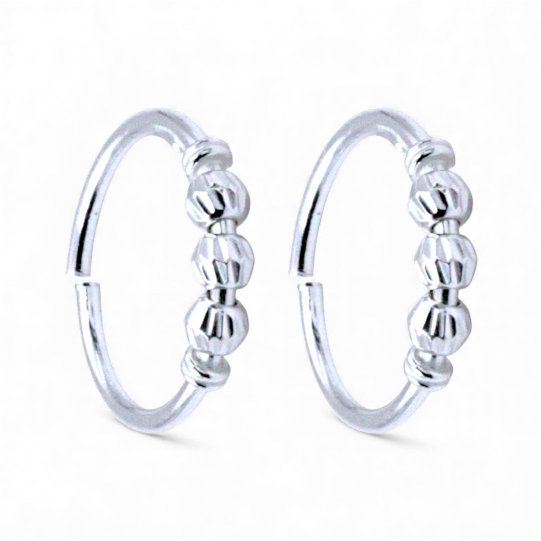 925 Sterling Silver Beaded Adjustable Toe Ring for Women