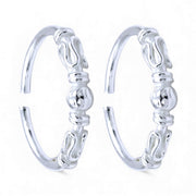 925 Sterling Silver Beaded Toe Rings for Women