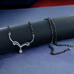 Load image into Gallery viewer, Taraash 925 Silver Black Beaded Mangalsutra for Women 20inch
