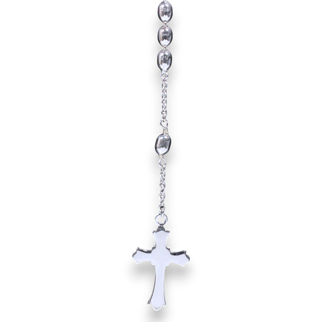 925 Sterling Silver Jesus Rosary Cross Pendant For Unisex