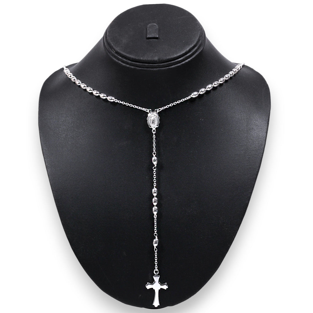 925 Sterling Silver Jesus Rosary Cross Pendant For Unisex