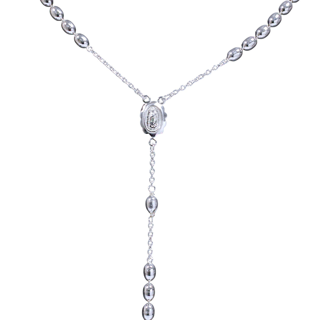 925 Sterling Silver Jesus Rosary Cross Pendant For Unisex