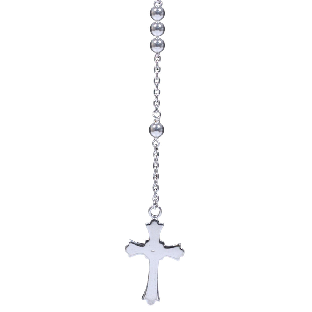 925 Sterling Silver Rosary Neckchain for unisex NK1389S