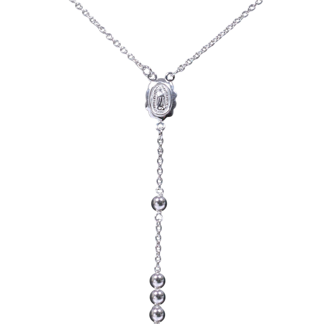 925 Sterling Silver Rosary Neckchain for unisex NK1389S