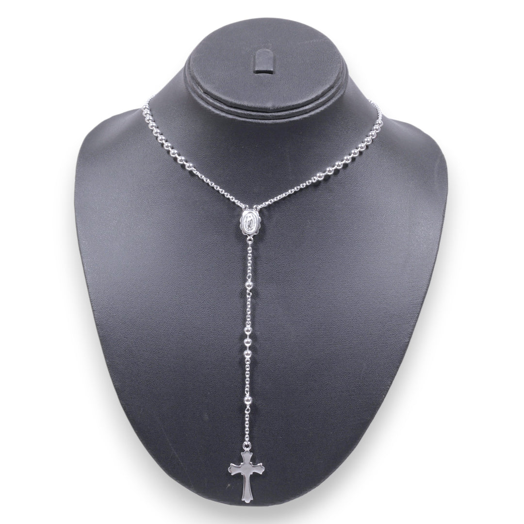 925 Sterling Silver Rosary Neckchain for unisex NK1389S