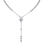 Load image into Gallery viewer, 925 Sterling Silver Small Beaded Rosary Necklace For Women &amp; Men
