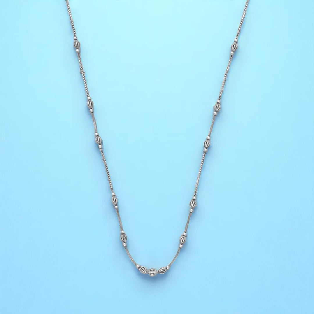 Taraash 925 Silver Antique Long Neckchain For Women