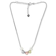 Taraash 925 Sterling Silver Heart Necklaces | Pearl Chain Necklace | Necklace For Women
