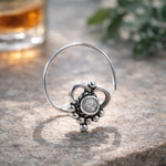 Load image into Gallery viewer, Taraash 925 Sterling silver CZ Heart Shape Nose Pin For Women NPNI-03BK