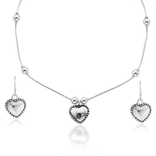 Taraash sterling silver necklace set