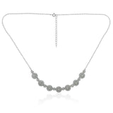 Taraash 925 Sterling Silver Floral Necklace Set For Women