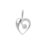 Load image into Gallery viewer, Taraash White CZ Heart 925 Sterling Silver Pendant For Women PD0202S
