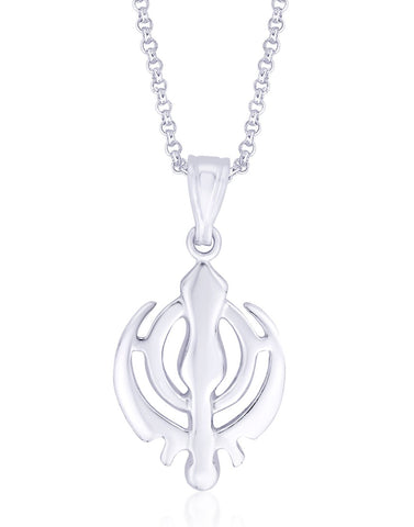Taraash 925 Sterling Silver  Pendant  For Unisex Silver-PD0270S