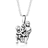 Taraash Gemini Zodiac 925 Sterling Silver Pendant for Unisex PD0286AI-03