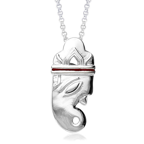 Taraash Ganesha 925 Sterling Silver Pendant For Men and Women PD1153S