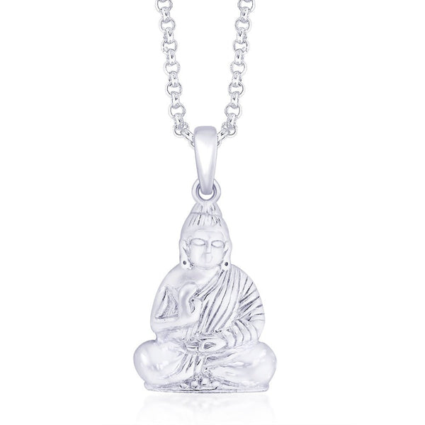 Taraash 925 Silver Gautam Buddha Pendant For Unisex-PD1239S